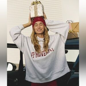 Free People victory set/ 
 sweater and biker short